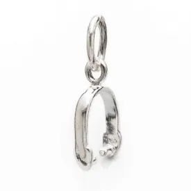 Pinch Bail with Loop in Sterling Silver 18.4x7.7mm