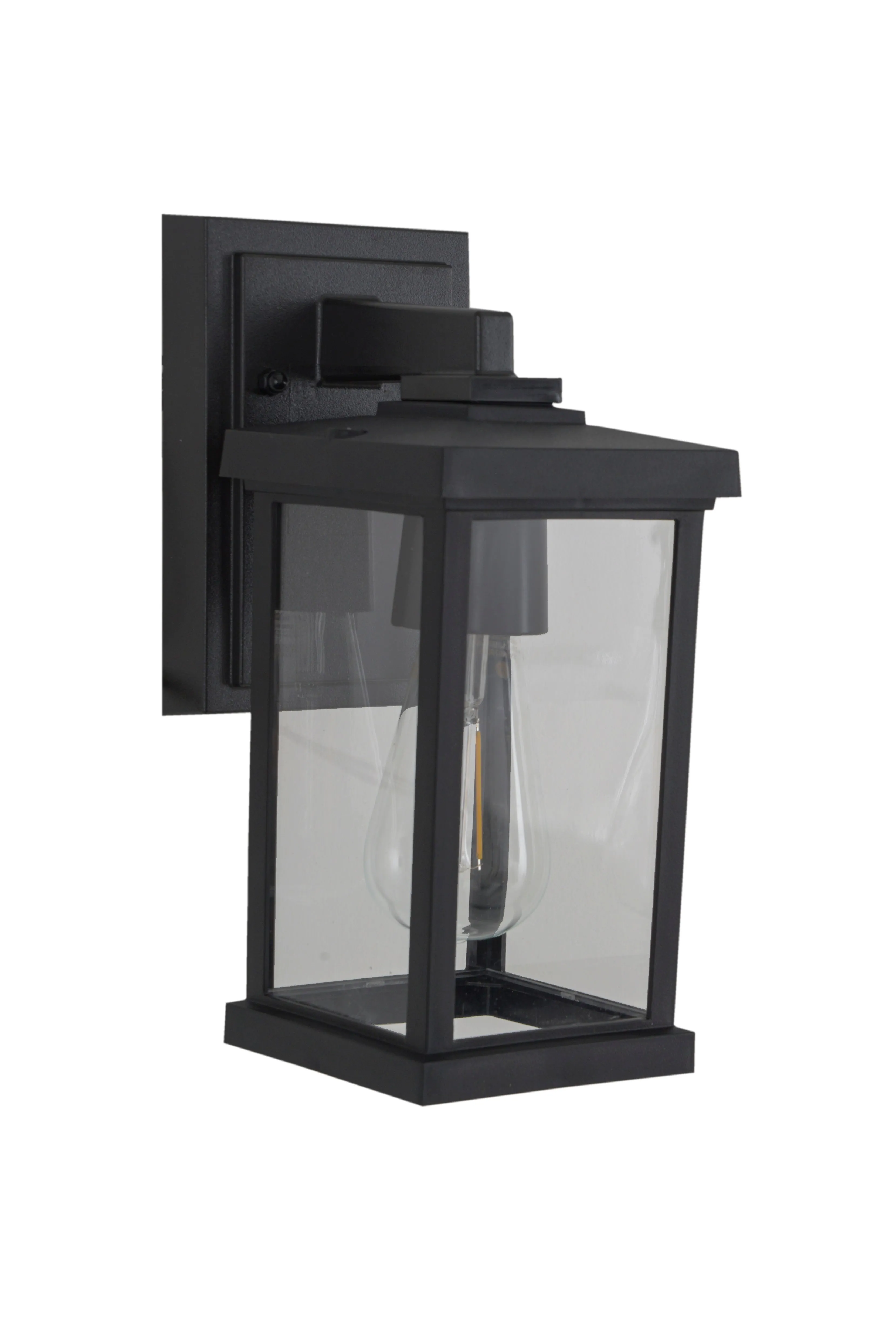 Resilience 1 Light Outdoor Lantern in Textured Black