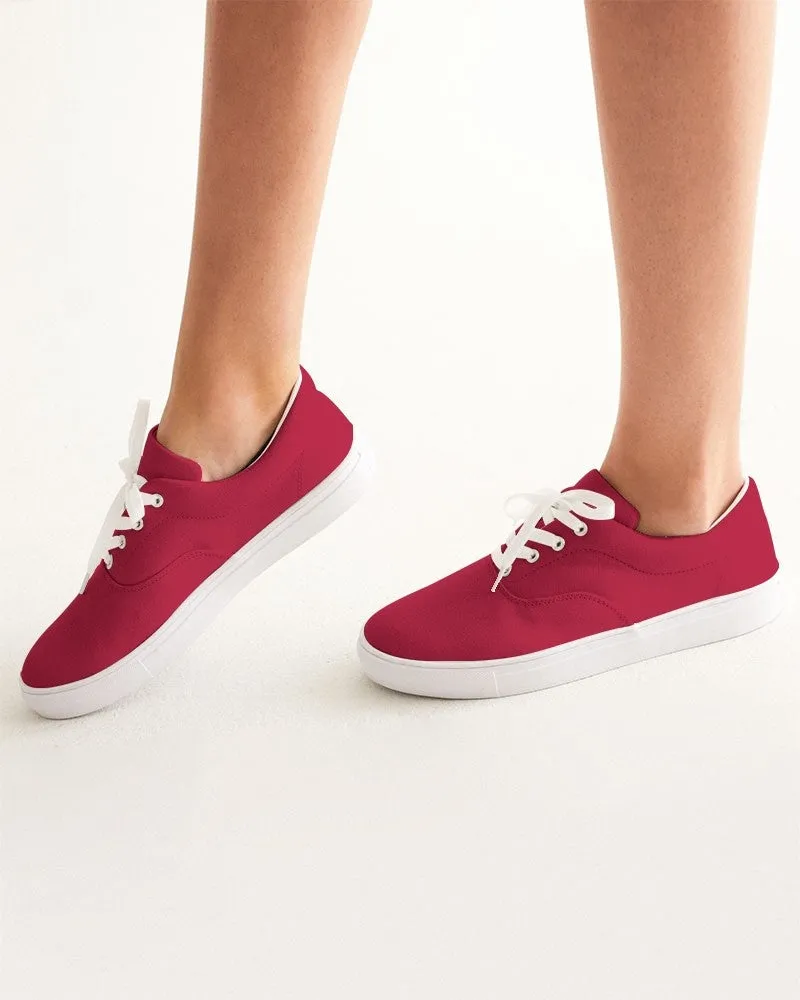 Shaded Red Canvas Sneakers | Women's | C0M100Y75K30