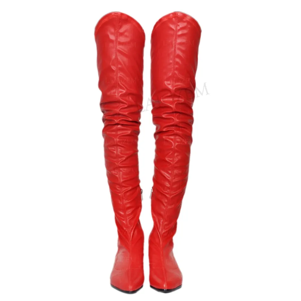 Spring Summer Women Boots Thigh High Boots Low Heels