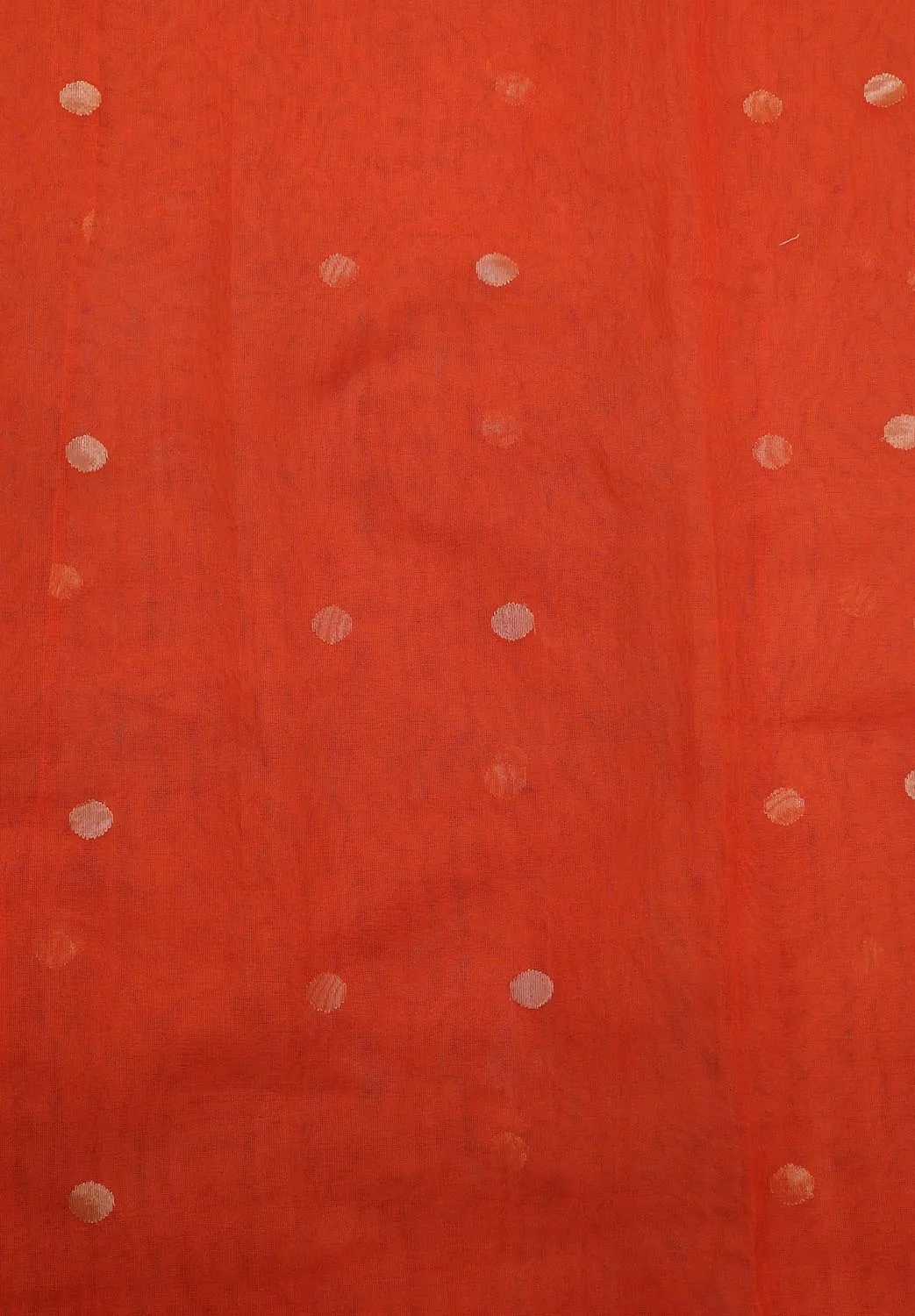 Stunning Orange Banarasi Net Fabric with Intricate Booti Design (1 Mtr)