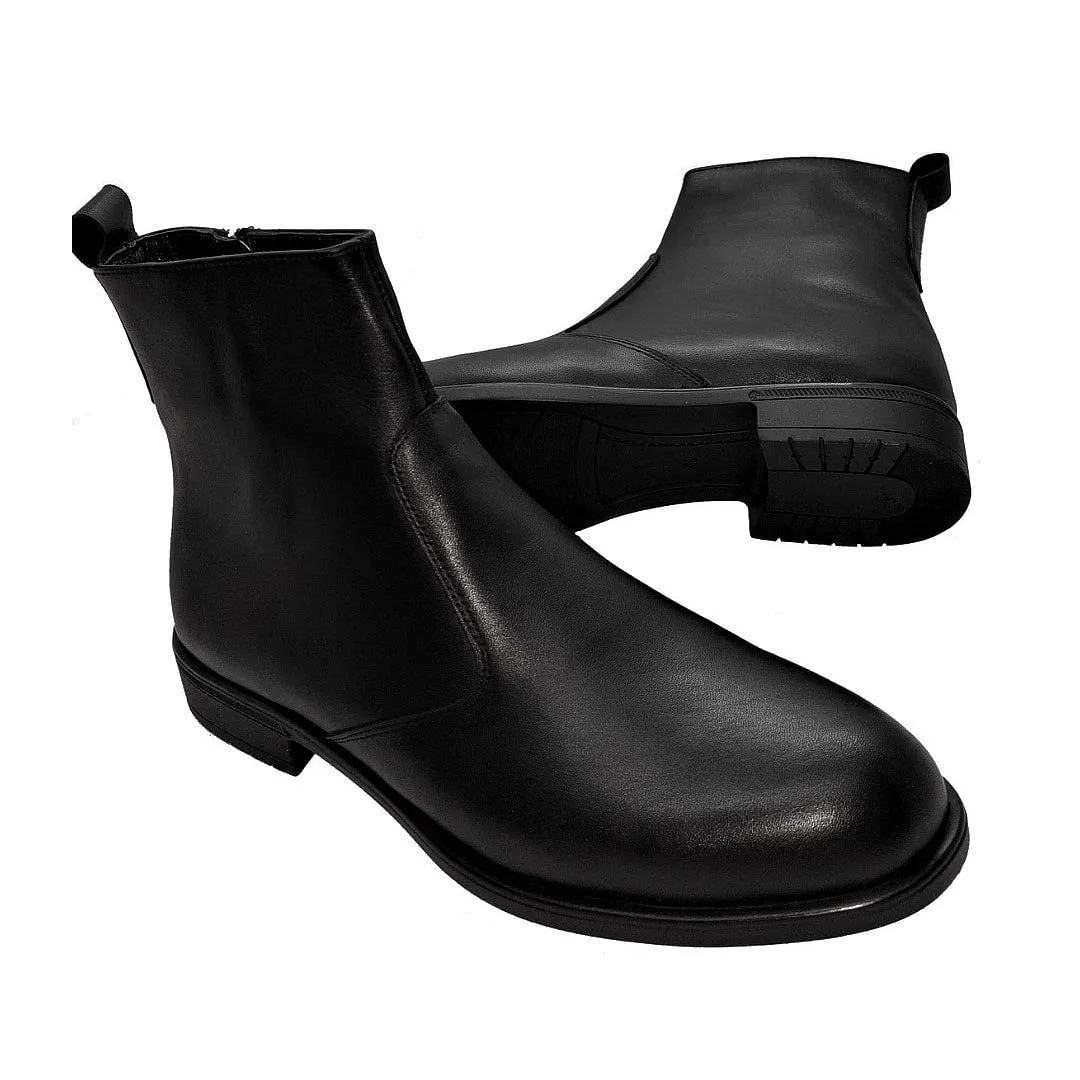 The Chiaro - Men's Italian Leather Dress Boots With Zipper (Signature)