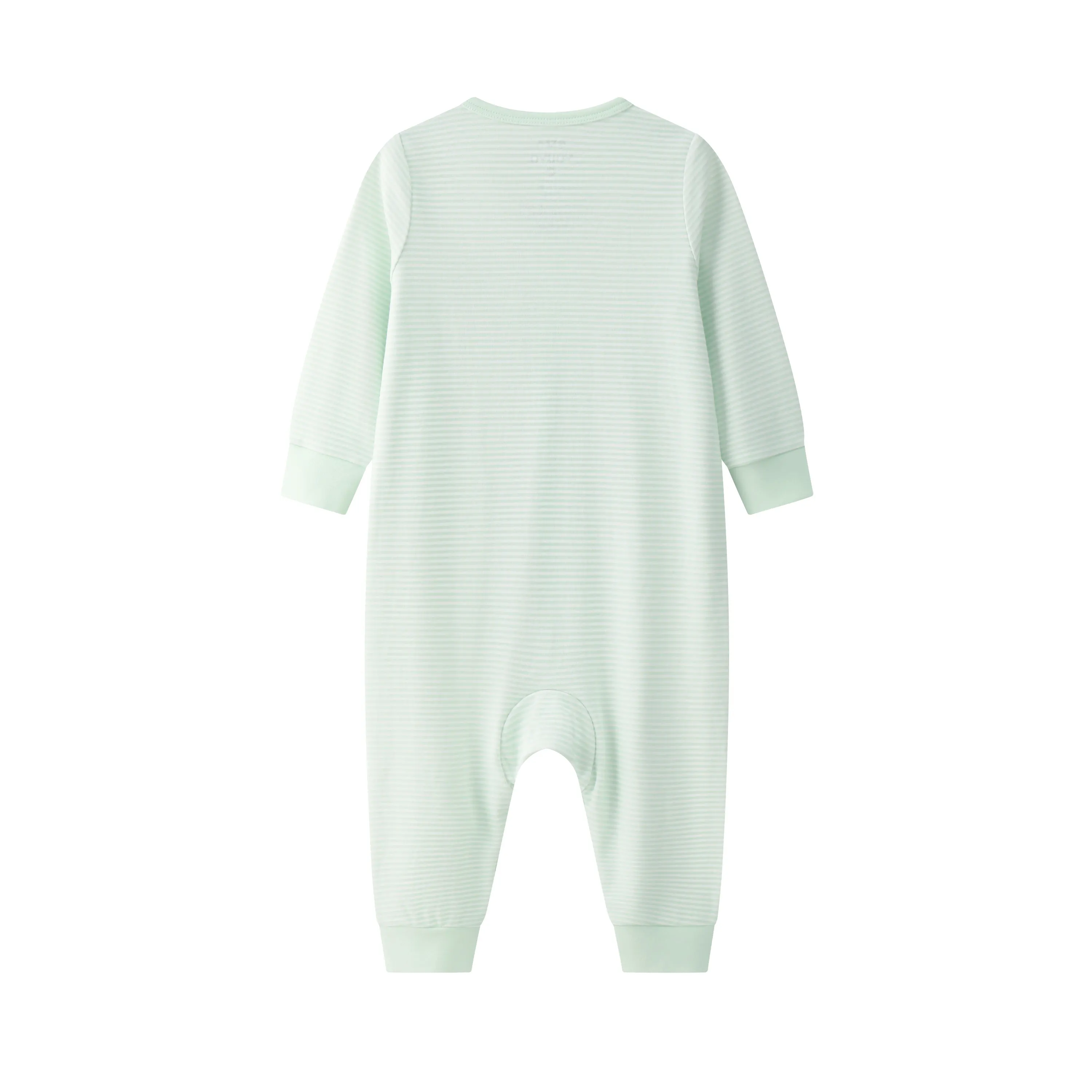 Vauva BBNS - Baby Anti-bacterial Organic Cotton Long-sleeved Romper 2-pack (Green/Strips)