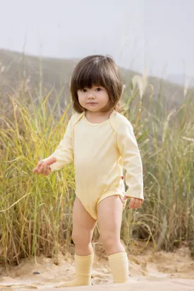 Vauva BBNS - Organic Cotton White/Light Yellow Bodysuits (2-pack)