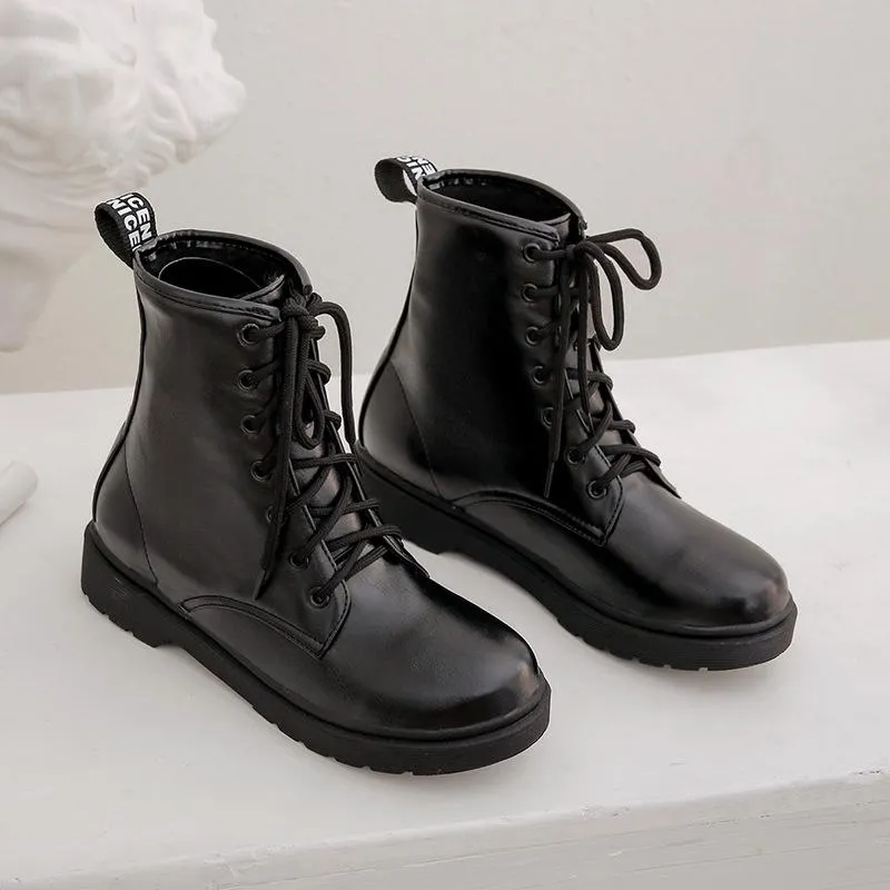 Woman's Low-heeled Cross Strap Ankle Boots