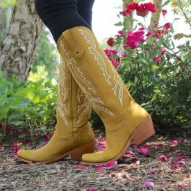 Women Embroidered Knee High Cowboy Boots Western Boot