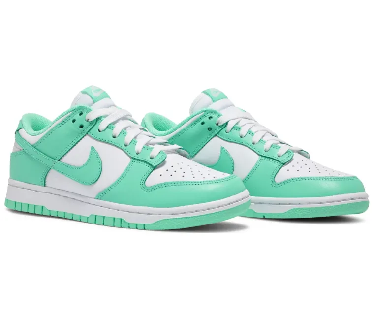 Women's Nike Dunk Low (White/Green Glow)