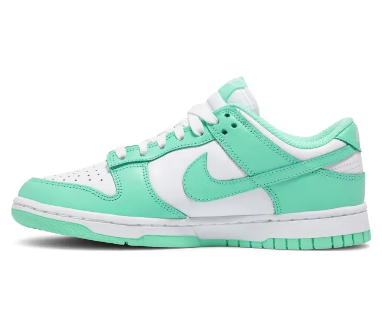 Women's Nike Dunk Low (White/Green Glow)