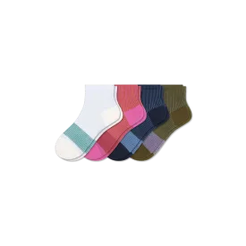 Youth Lightweight Stripe Quarter Sock 4-Pack